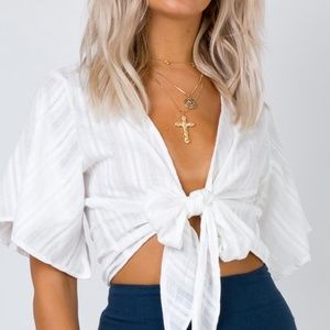 Princess Polly Good Forever Tie Up Top